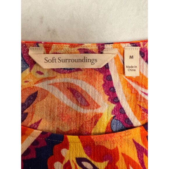 Soft Surroundings Multicolor Blouse • Layered Look • Bright & Artsy Vacation - Picture 4 of 9